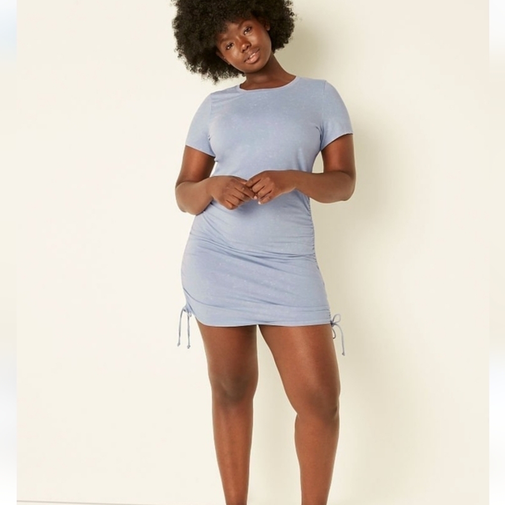 Pink Victoria's Secret Blue Mini Dress With Runched Sides Size Women's Medium